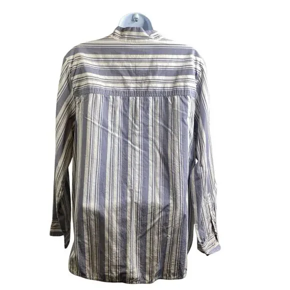 J. Crew Blue and White Striped Blouse - Picture 2 of 11